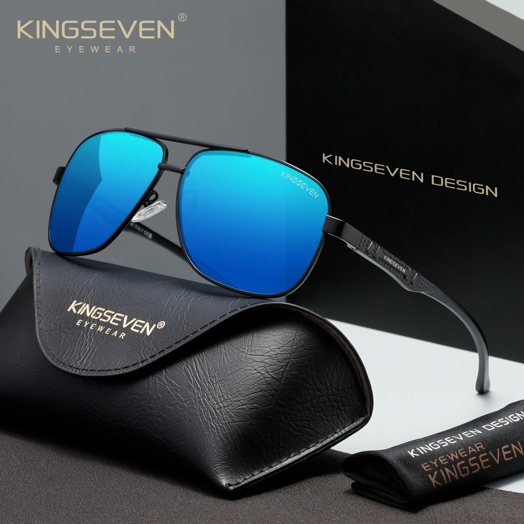 KINGSEVEN N7188 black blue polorized sunglasses for men
