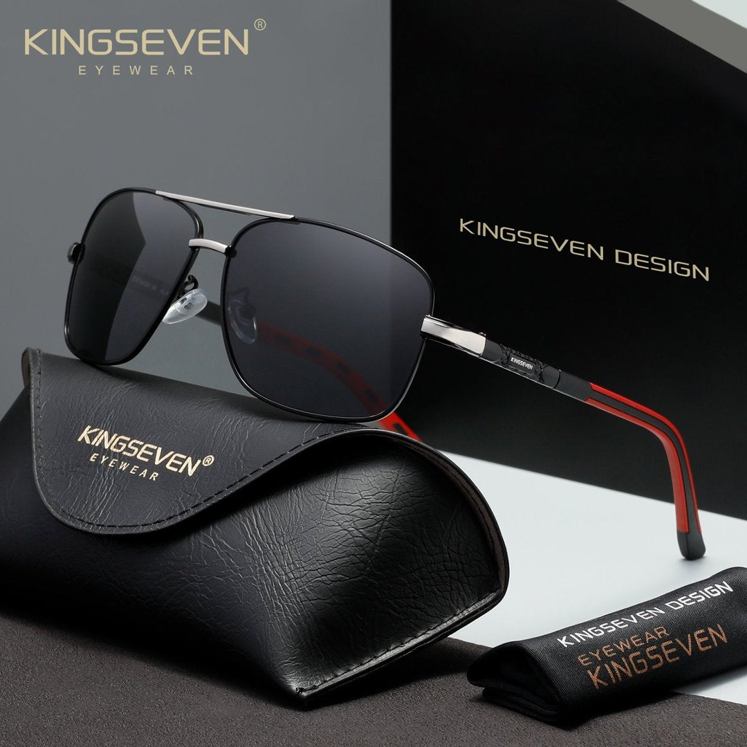 KINGSEVEN N724 silver gray polorized sunglasses for men