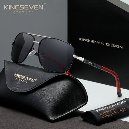 KINGSEVEN N724 silver gray polorized sunglasses for men