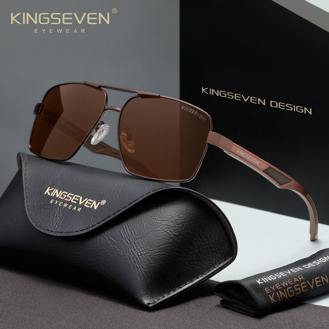 KINGSEVEN N7719 brown polorized sunglasses for men