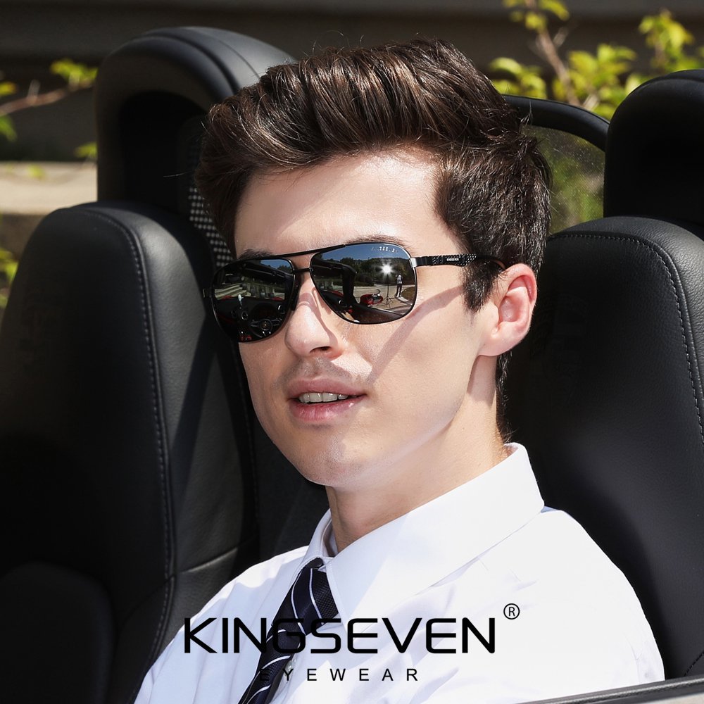 Man wearing KINGSEVEN N7188 sunglasses outdoor