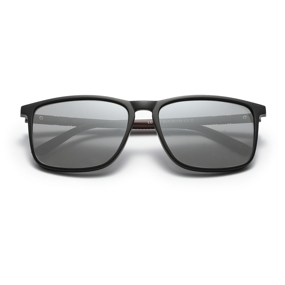 KINGSEVEN N7365 men black white polarized sunglasses TR90 frame