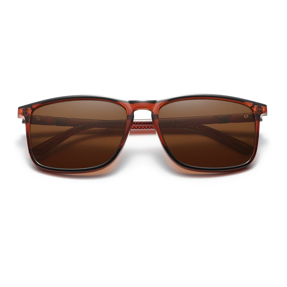 KINGSEVEN N7365 men brown polarized sunglasses TR90 frame