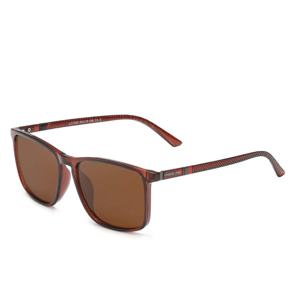 KINGSEVEN N7365 men brown polarized sunglasses TR90 frame