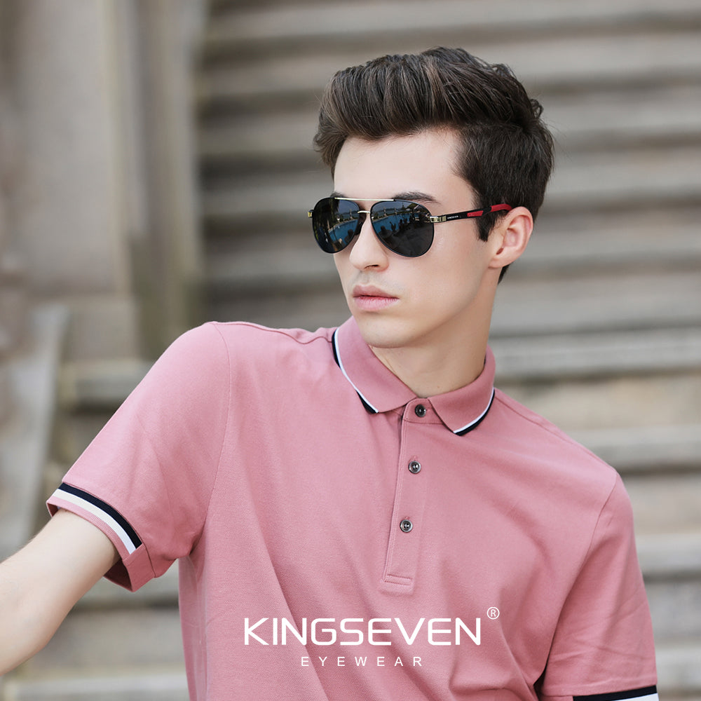 Man wearing KINGSEVEN N7720 sunglasses outdoor