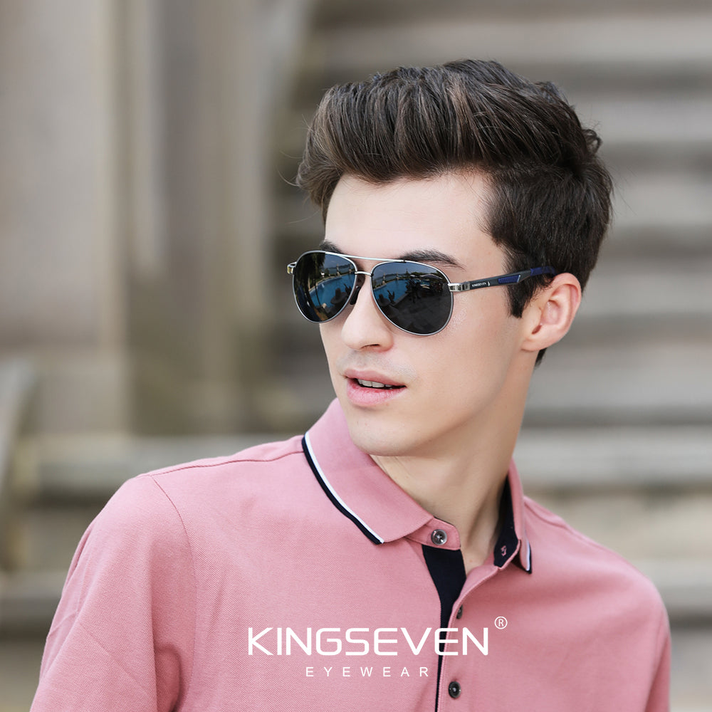 Man wearing KINGSEVEN N7720 sunglasses outdoor