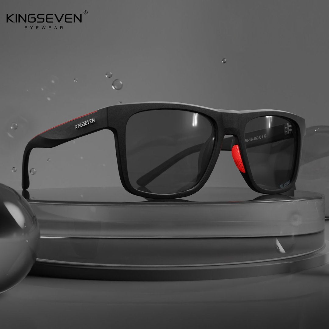 KINGSEVEN LE798 men black gray polarized sunglasses aluminum frame