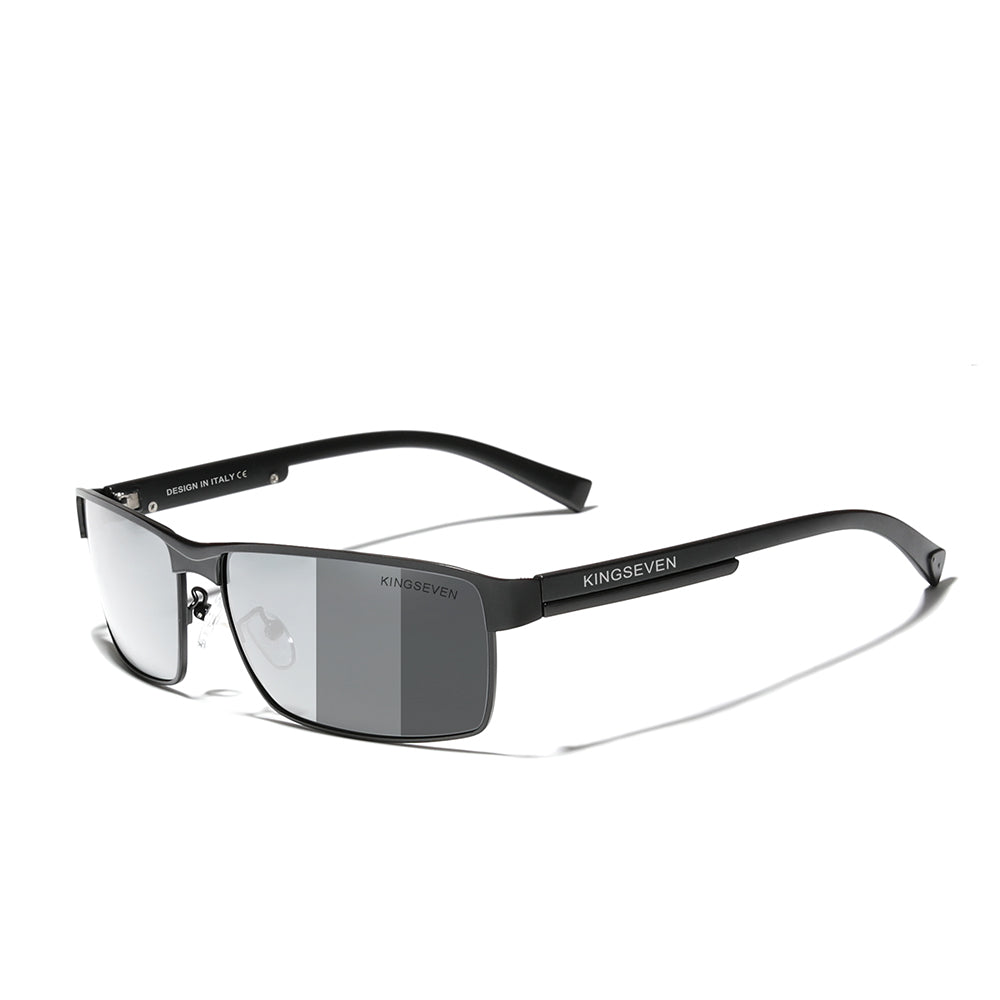 KINGSEVEN N7756 men black photochromic polarized sunglasses aluminum frame