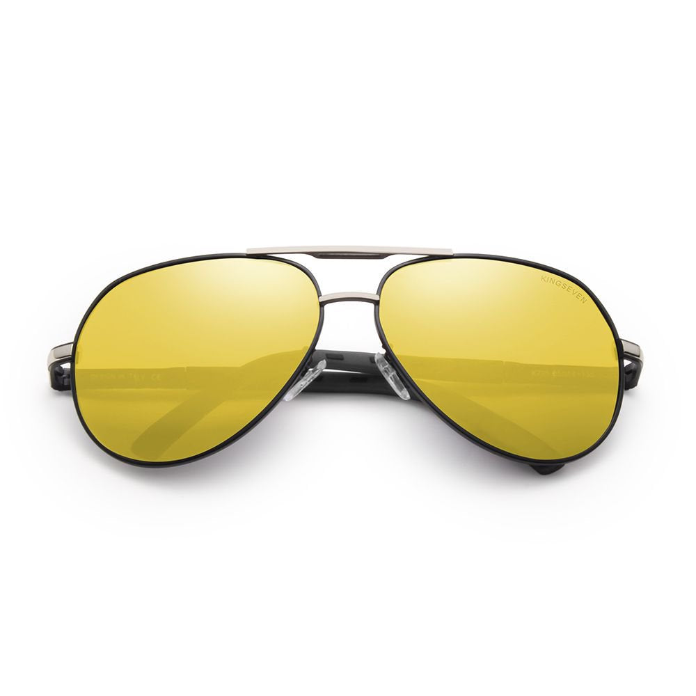  KINGSEVEN K725 silver night vision polarized lens UV400 protection