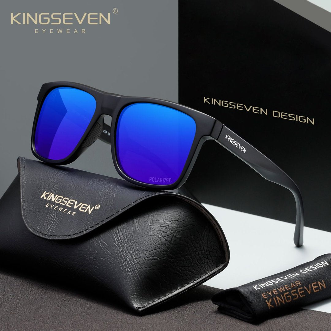 KINGSEVEN LE798 black blue polarized sunglasses for men