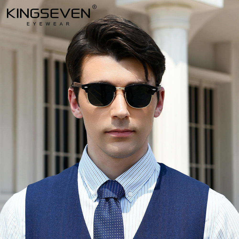 Man wearing KINGSEVEN W5516 sunglasses outdoor