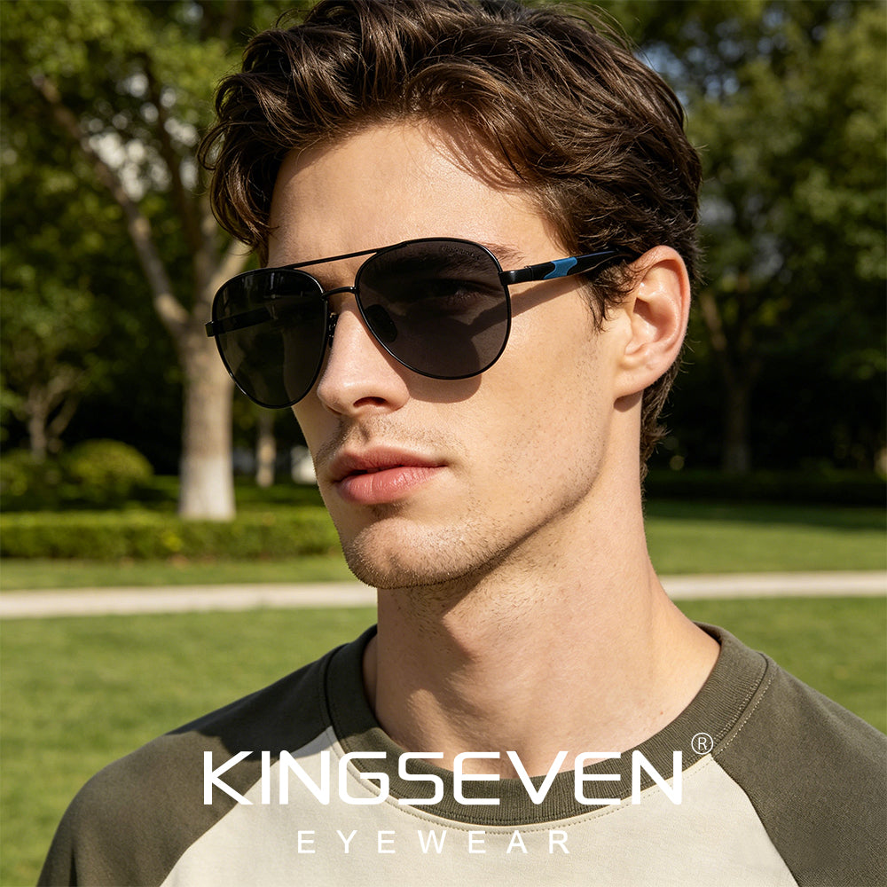 Man wearing KINGSEVEN N7228 sunglasses outdoor