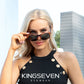 Woman wearing KINGSEVEN N758 sunglasses outdoor