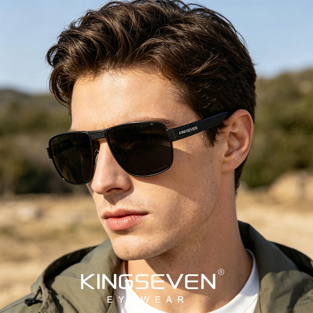 Man wearing KINGSEVEN N7309 sunglasses outdoor