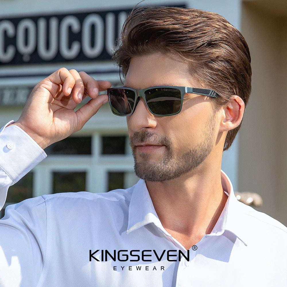 Man wearing KINGSEVEN N7180 sunglasses outdoor