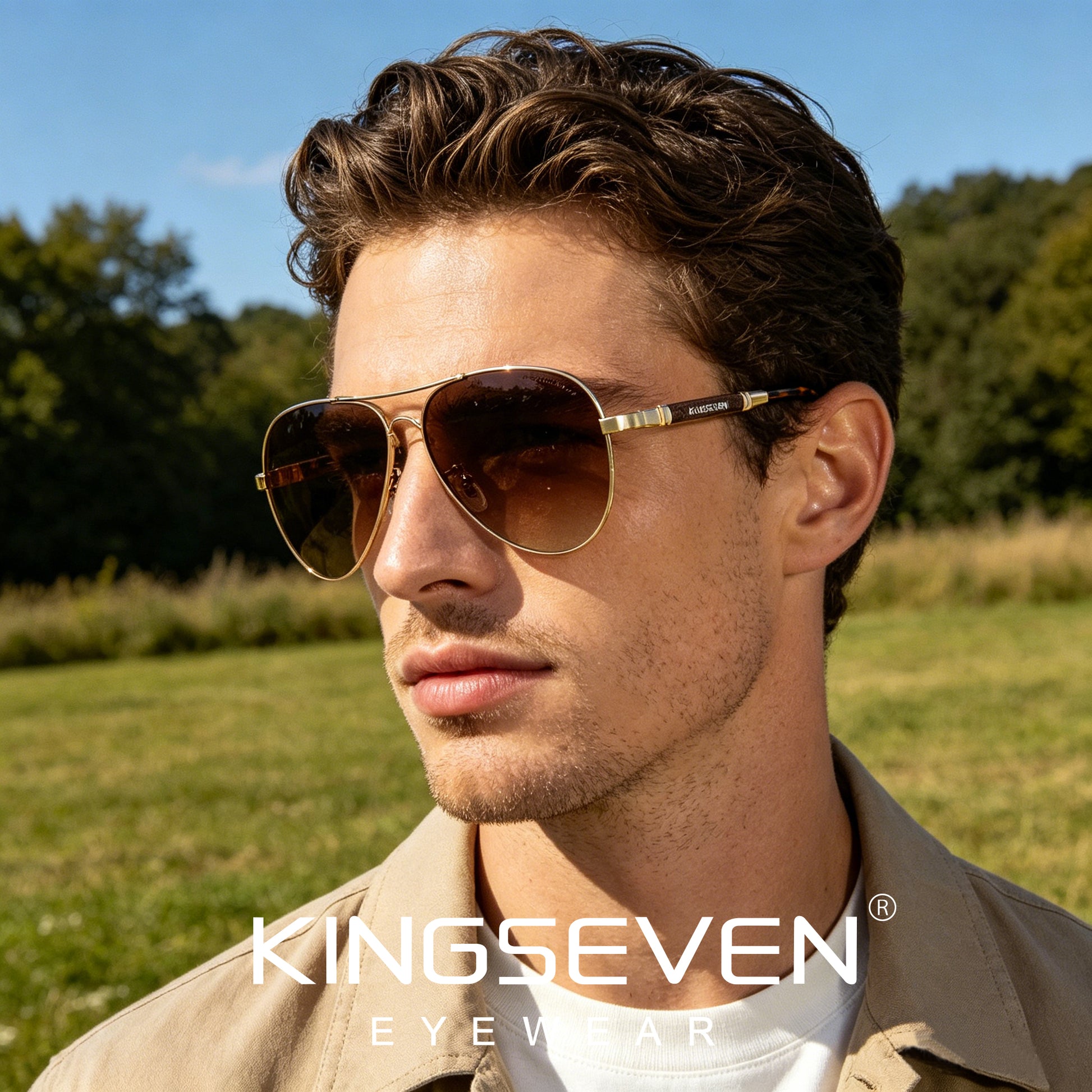 Men wearing KINGSEVEN N7730 outdoor