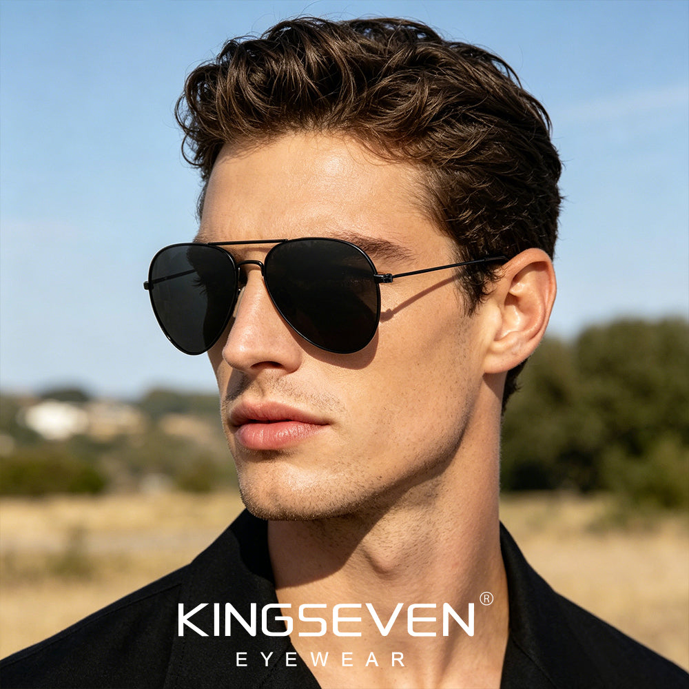Man wearing KINGSEVEN N7115 sunglasses outdoor