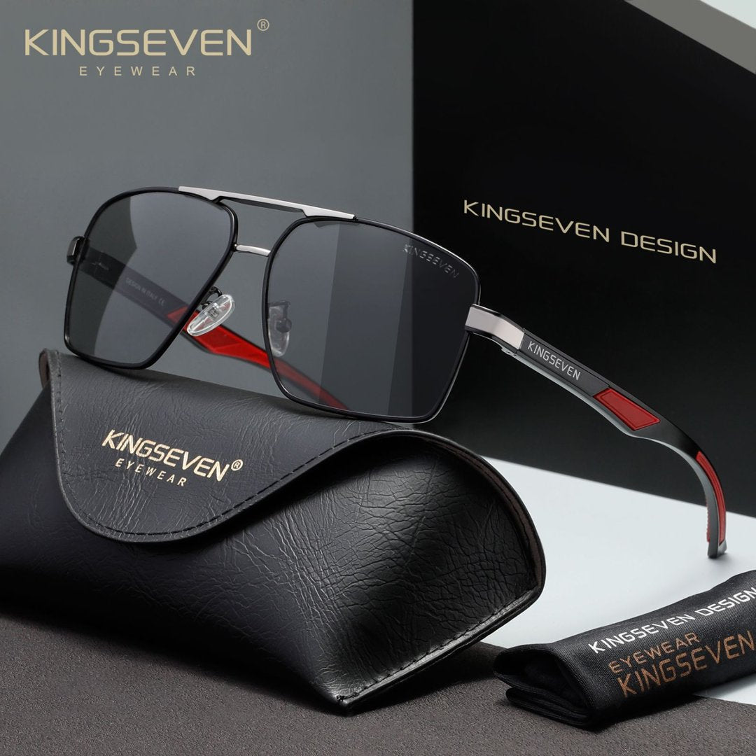KINGSEVEN N7719 silver-photochromic polorized sunglasses for men