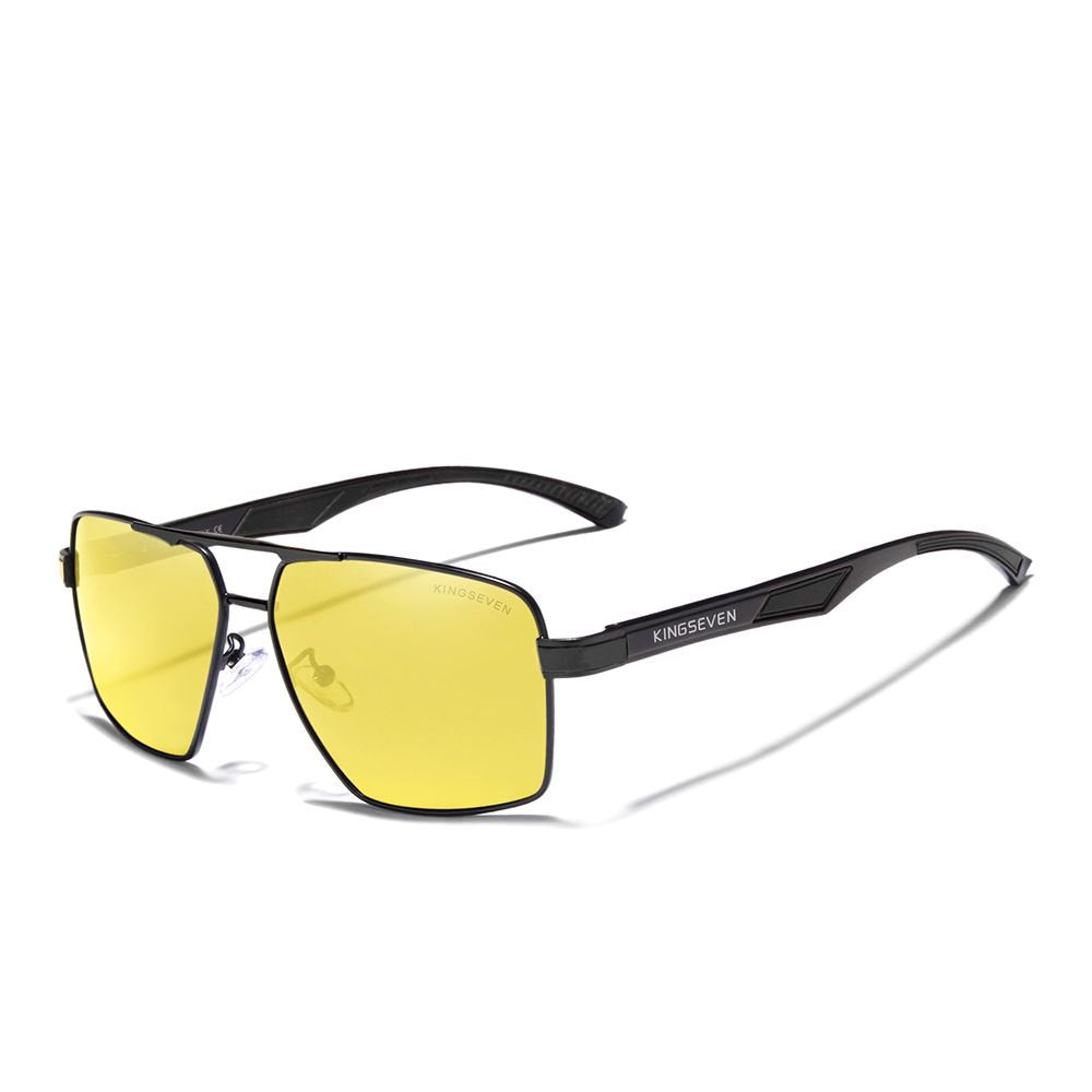 KINGSEVEN Men Aluminum Night Vision Sunglasses UV400 Protection N7719