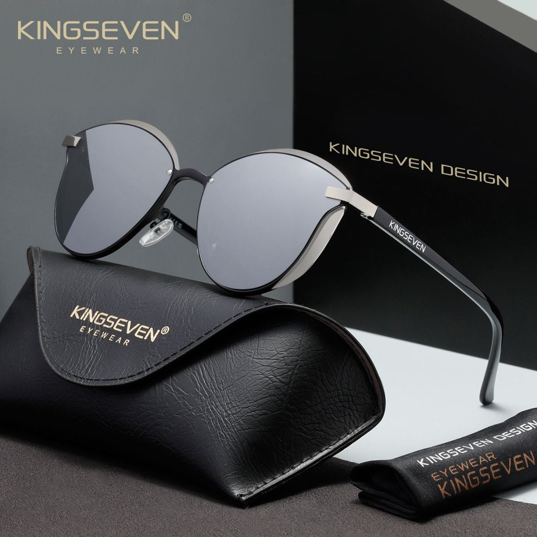 KINGSEVEN N7824 silver polorized sunglasses for women