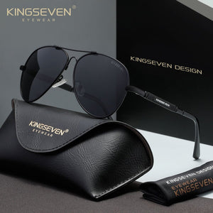 KINGSEVEN N7730 black gray polorized sunglasses for men