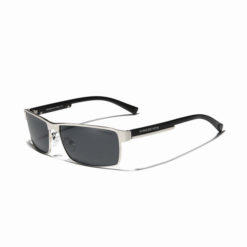 KINGSEVEN N7756 men silver gray polarized sunglasses aluminum frame