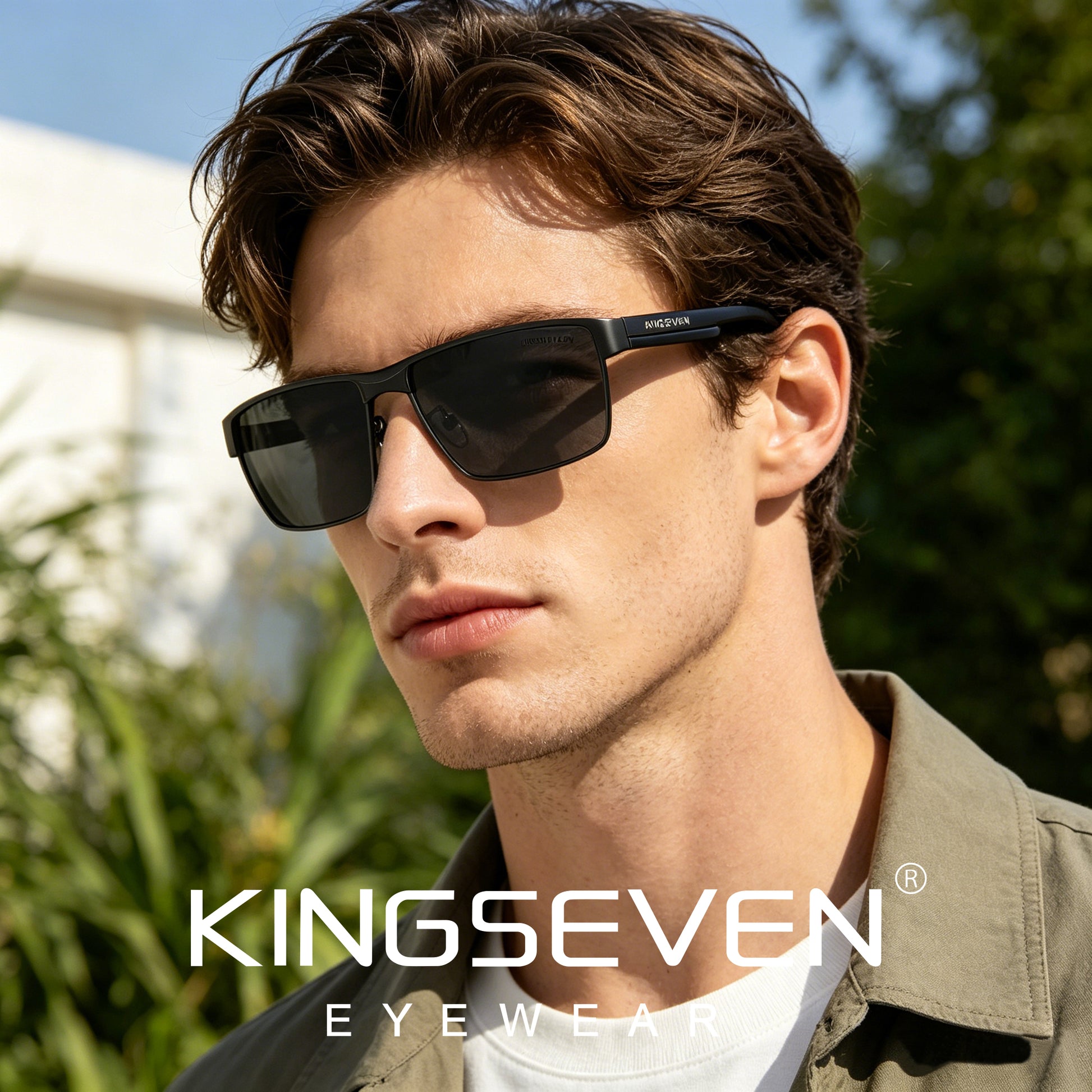 Man wearing KINGSEVEN N7756 sunglasses outdoor