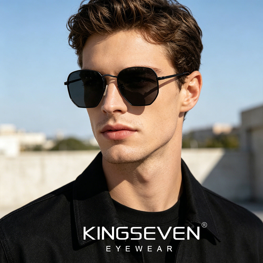Man wearing KINGSEVEN N7116 sunglasses outdoor