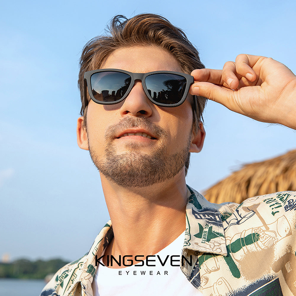 Man wearing KINGSEVEN LE759 sunglasses outdoor