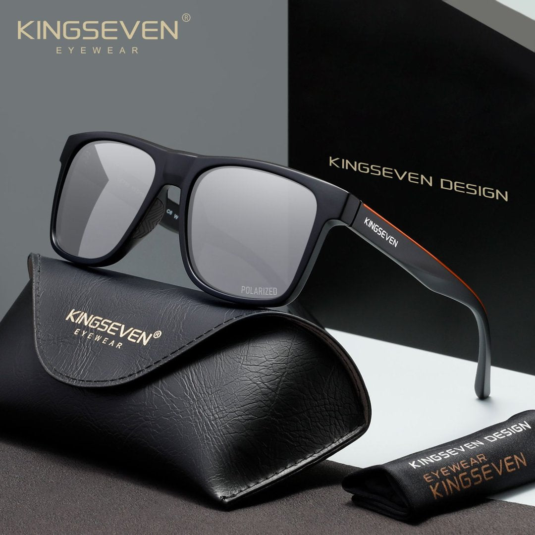 KINGSEVEN LE798 black white polarized sunglasses for men