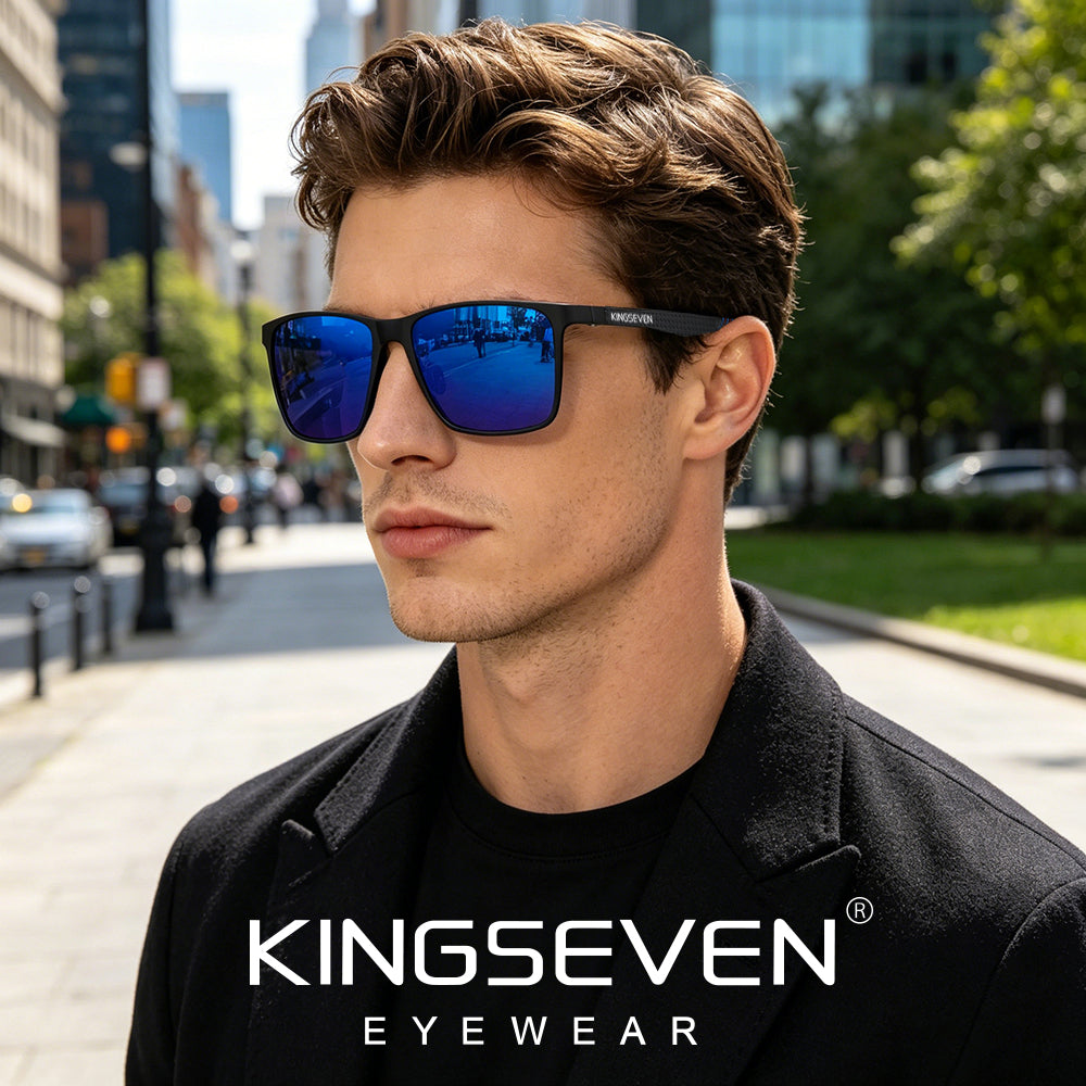 Man wearing KINGSEVEN N7190 sunglasses outdoor