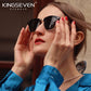 Woman wearing KINGSEVEN W5516 sunglasses outdoor