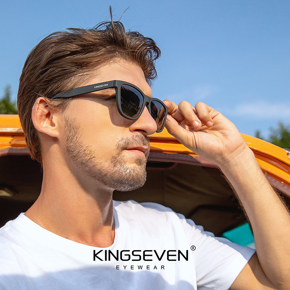 Man wearing KINGSEVEN LE759 sunglasses outdoor