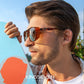 Man wearing KINGSEVEN LE790 sunglasses outdoor