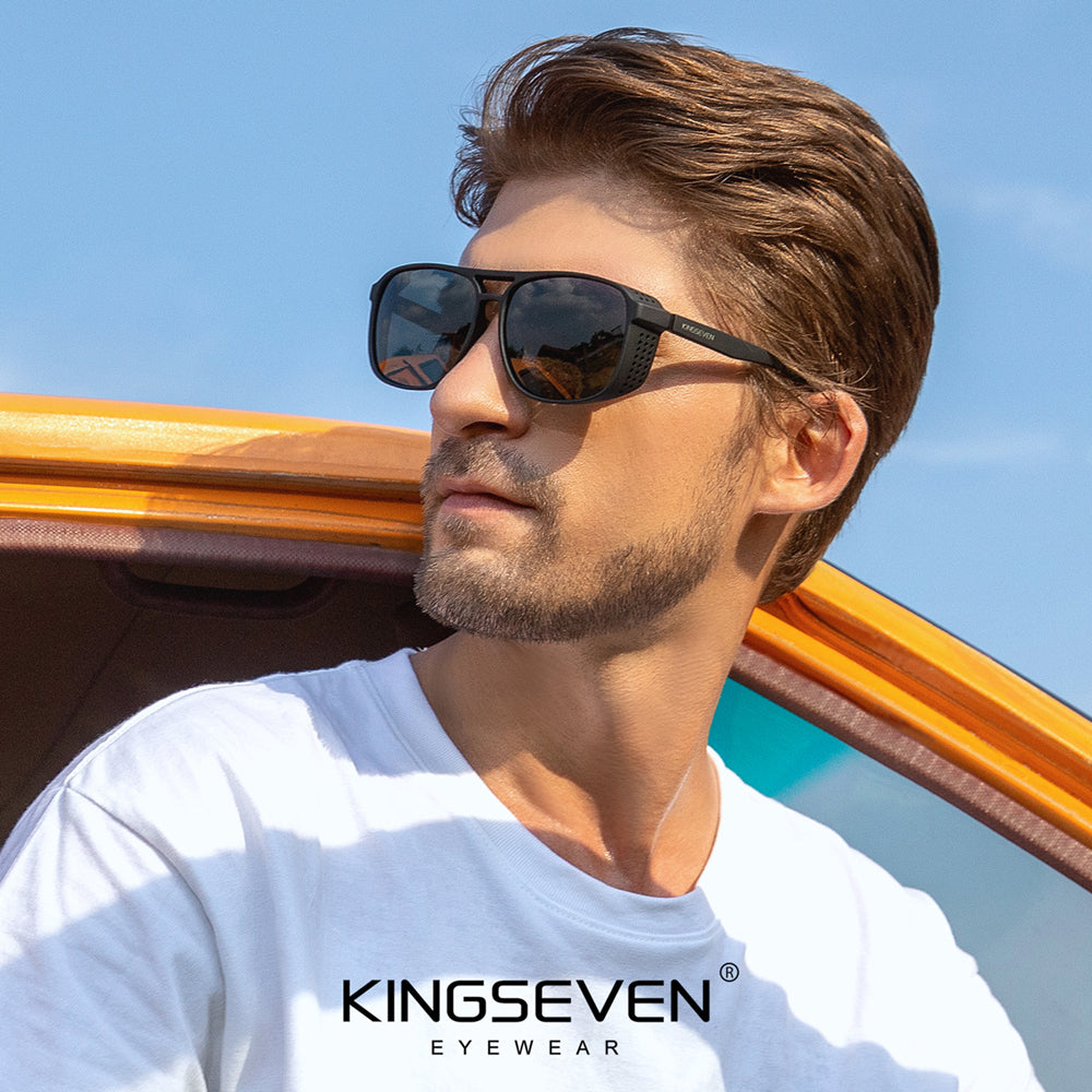 Man wearing KINGSEVEN LE790 sunglasses outdoor