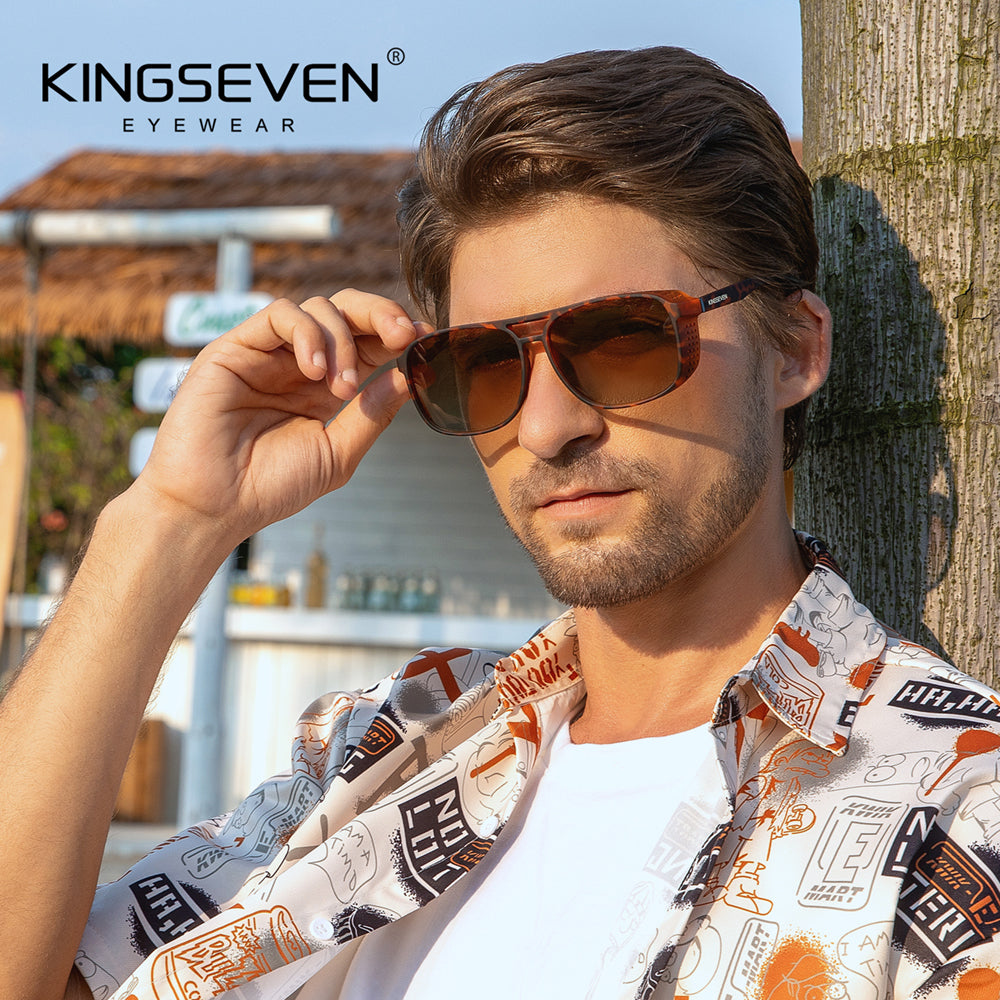 Man wearing KINGSEVEN LE790 sunglasses outdoor