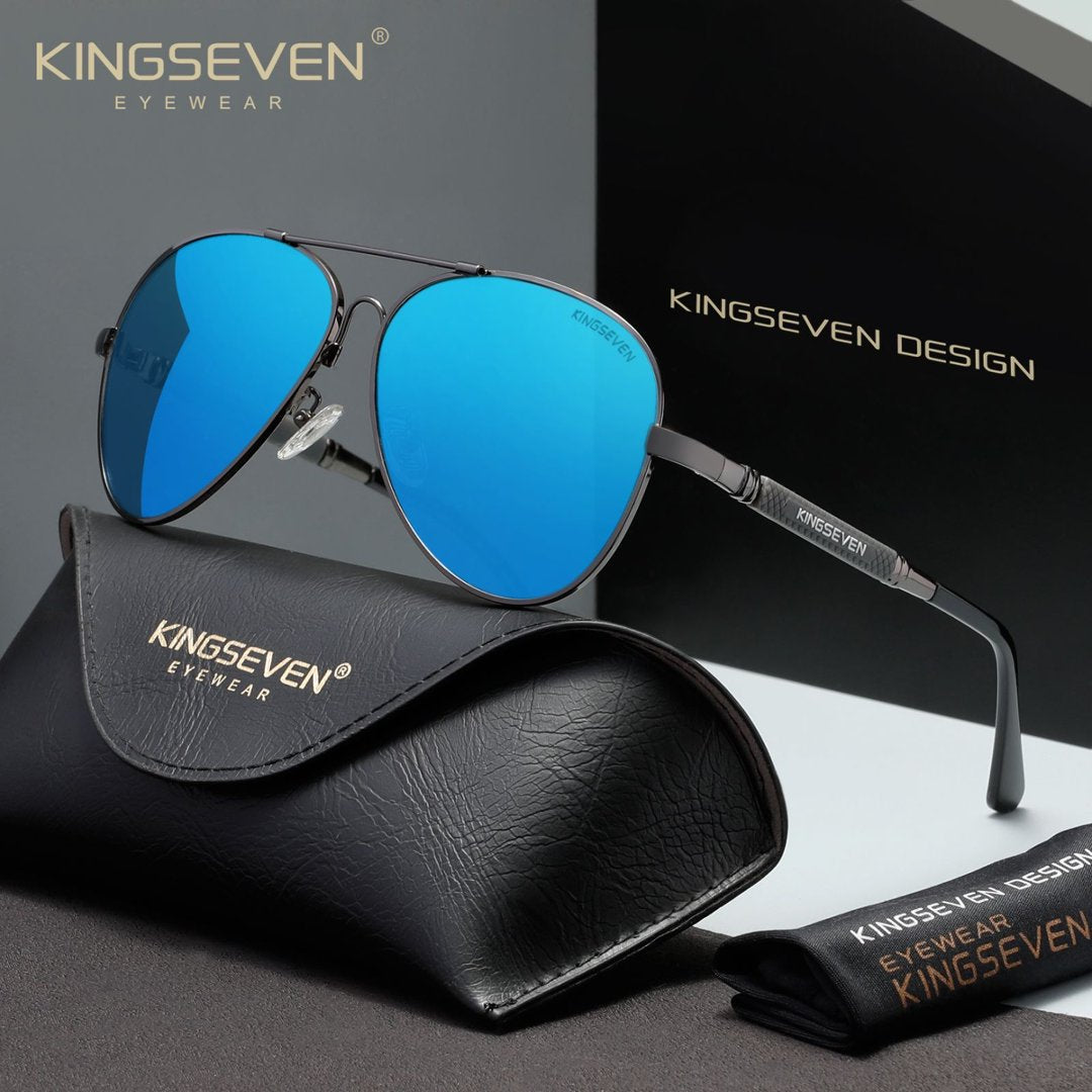 KINGSEVEN N7730 gun blue polorized sunglasses for men