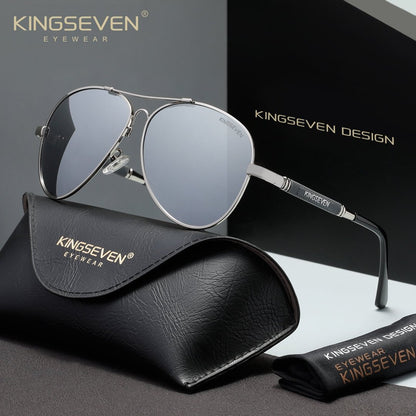 KINGSEVEN N7730 mirror silver polorized sunglasses for men
