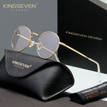 KINGSEVEN N4526 gold blue light sunglasses for men