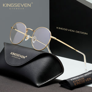 KINGSEVEN N4526 gold blue light sunglasses for men