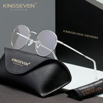 KINGSEVEN N4526 silver blue light sunglasses for men