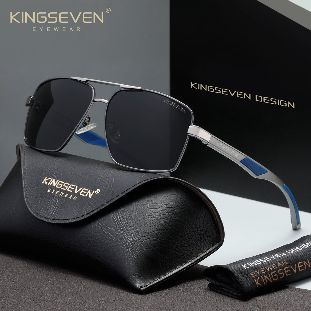 KINGSEVEN N7719 gun-gray polorized sunglasses for men