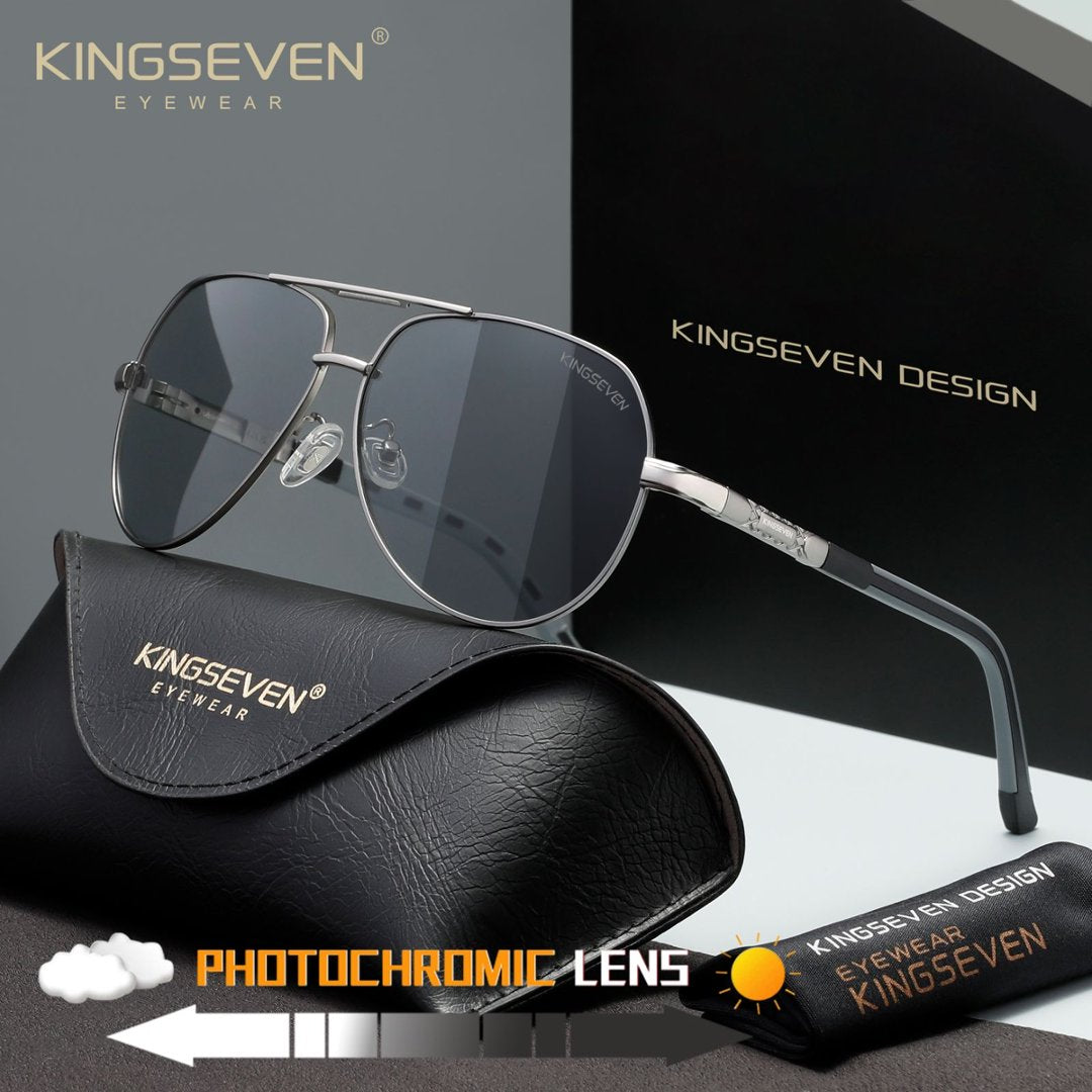 KINGSEVEN K725 gun photochromic polarized sunglasses for men