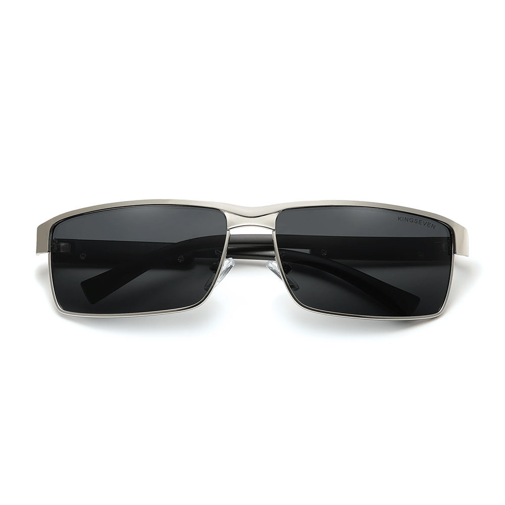 KINGSEVEN N7756 men silver gray polarized sunglasses aluminum frame