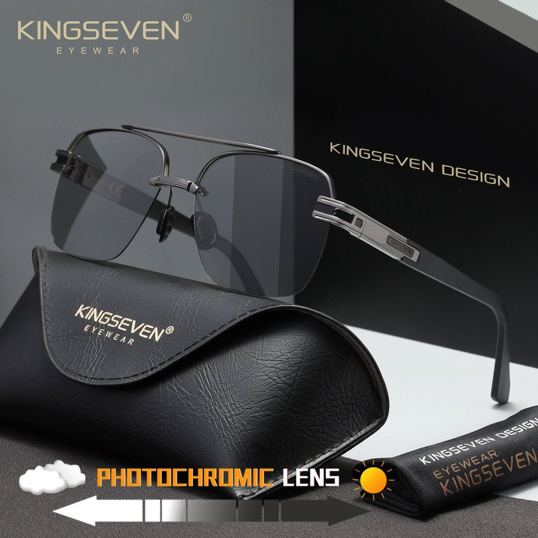 KINGSEVEN N7666 gun photochromic polarized sunglasses