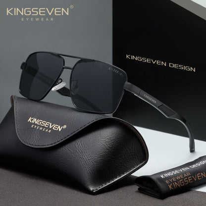 KINGSEVEN N7719 black-gray polorized sunglasses for men