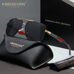 KINGSEVEN N7719 gold-gray polorized sunglasses for men