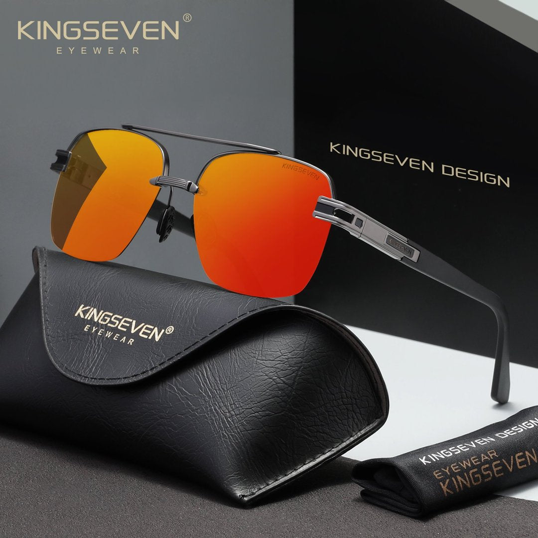 KINGSEVEN N7666 gun red polarized sunglasses