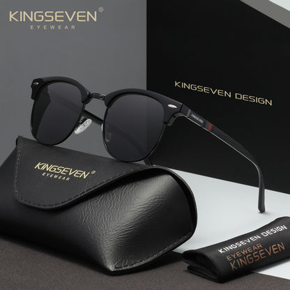KINGSEVEN N7016 black black gray polarized sunglasses