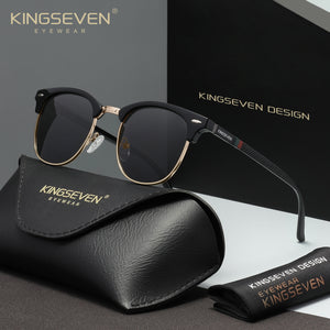 KINGSEVEN N7016 black gold gray polarized sunglasses